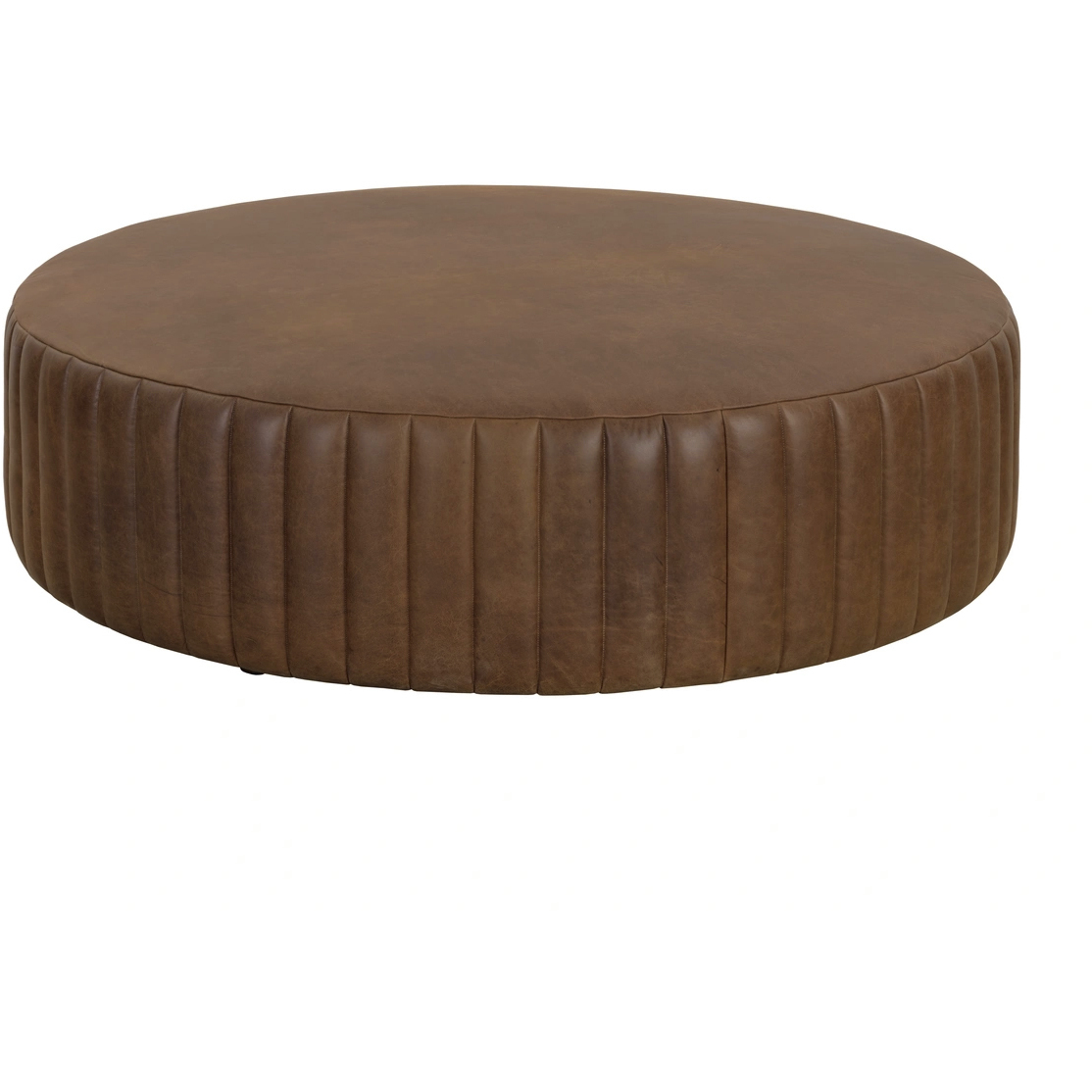Divano 17 inch Lucia Tobacco Leather Ottoman